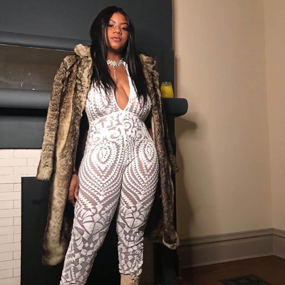 Lace all white one piece